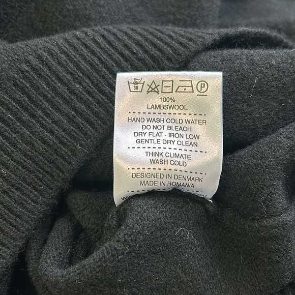 NORSE PROJECTS Sigfred Lambswool Black Italian Crewneck Italy Mens Sz S - Picture 12 of 15